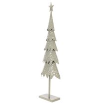Article Sapin décoratif en métal sur socle avec étoile 74 cm