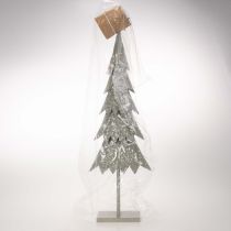Article Sapin décoratif en métal sur socle avec étoile 74 cm