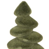 Article Déco de table Sapins de Noël floqués Vert 16,5 cm 4 pcs