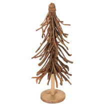Article Sapin décoratif en branches de saule sur socle en bois 48 cm