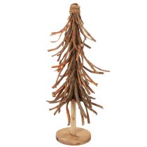 Article Sapin décoratif en branches de saule sur socle en bois 48 cm