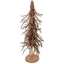 Article Sapin décoratif en branches de saule sur pied en bois 68 cm
