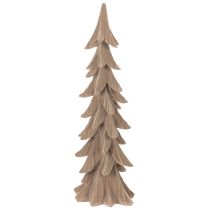 Article Sapin décoratif floqué en plastique 44 cm brun