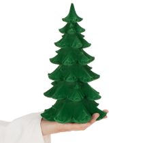 Article Sapin décoratif en plastique floqué vert 27 cm pour décoration intérieure