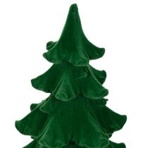 Article Sapin décoratif en plastique floqué vert 27 cm pour décoration intérieure