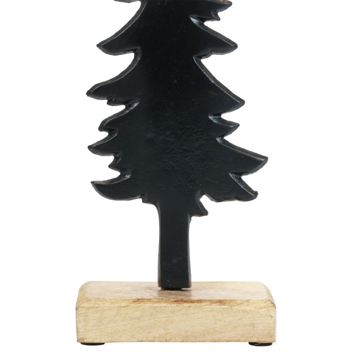 Article Décoration de Noël Sapin de Noël bois métal décoration de table H27cm