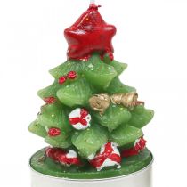 Bougies chauffe-plat Noël sapin H6.5cm 6pcs