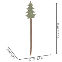 Article Sapin de Noël décoratif sur bâtonnet pour jardinières et compositions florales hautes, 45 cm, lot de 6