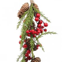 Cintre sapin avec baies et cônes 55cm