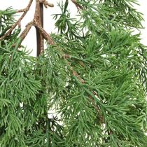 Branche de cyprès artificielle verte à suspendre à 5 branches décoratives 75cm