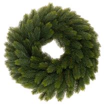 Article Couronne artificielle en branches de sapin vert ronde 50 cm