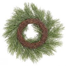 Article Couronne de sapin artificielle, 30 cm, décoration de Noël, vert sapin, couronne de porte, couronne de l'Avent
