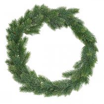 Couronne Décorative « Vert D'hiver » 60 Cm - Avec Pommes De Pin Naturelles Pour Porte Ou Mur