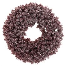 Couronne de pomme de pin Ø25cm Bourgogne glacé