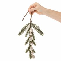 Article ProductNameDeux branches de sapin artificielles avec mini-boules blanc champagne, 46 cm/ProductName
ProductDescription<h2>Branche de sapin artificielle avec mini-boules pour décorer la maison</h2>
<p>Ce lot comprend deux branches de sapin artificielles d