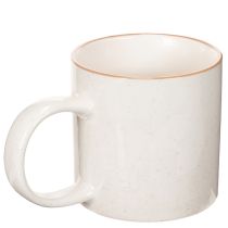 Article Tasse en céramique motif maison relief beige-brun 9 cm