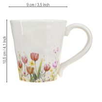 Article Mug à café orné de fleurs colorées pour un réveil tout en douceur 10,5 cm