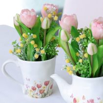 Article Pot de fleurs en céramique à motif floral, idéal pour une décoration printanière nostalgique, pour les amoureux des plantes, 10,5 cm