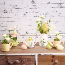 Article Tasse à café, objet décoratif pour une table élégante avec plantes, 11 cm, lot de 3