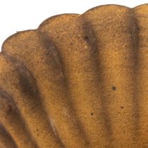 Article Porte-bougie chauffe-plat vintage, petit bol, métal couleur rouille, Ø 10 cm, H 4,5 cm