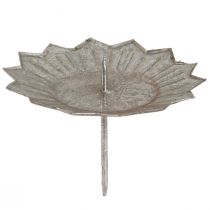Article Bougeoir pour insérer des bougies piliers argent Ø11cm 4pcs