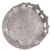 Article Photophore à piquer Verre Métal Vintage Gris Ø5,5cm 4pc