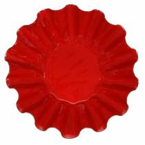 Article Bol décoratif moule à pâtisserie aspect émail rouge, doré Ø12,5cm H4cm