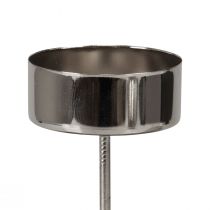 Article Photophore à coller couronne de l&#39;Avent argent Ø4cm 8 pcs