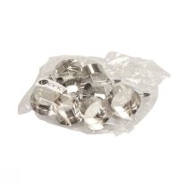 Article Photophore à coller couronne de l'Avent argent Ø4cm 8 pcs