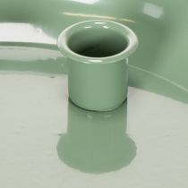 Article Assiette décorative verte avec 4 porte-bougies - Ø 24 cm