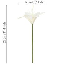 Article Kunstblume Lys Tigre blanc 29 cm bouquet de 6 pièces