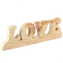 Article Support de table en bois « Love » en bois de saule naturel 60×19cm