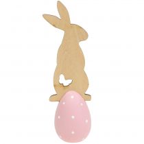 Oeuf de Pâques avec lapin 9-12 cm 2 p.