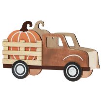 Article Décoration de table décoration citrouille d&#39;automne camion de livraison bois 20×7,5×12,5cm