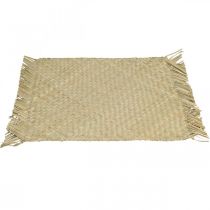 Article Set de table jonc de mer rectangulaire décoration de table jacinthe d'eau nature 33×48cm