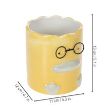 Article Vase cylindrique décoratif en céramique en forme de canard, 13 cm, lot de 2.