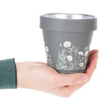 Article Pot de fleurs à motif marguerite pour une décoration intérieure élégante, 11 cm, lot de 4