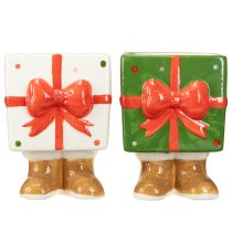 Article Pot de fleurs décoratif de Noël en céramique avec jolis pieds
