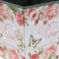 Jardinière vintage, pot décoratif, jardinière roses H13cm L13.5cm