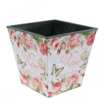 Jardinière vintage, pot décoratif, jardinière roses H13cm L13.5cm