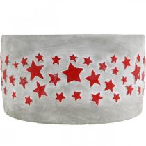 Article Jardinière pour l'Avent, jardinière avec étoiles, décoration béton Ø20cm H11cm