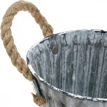 Article Cache-pot avec anses, cache-pot en métal, cache-pot décoratif à planter Ø14,5cm