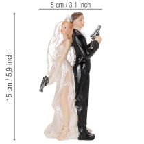 Article Figurine de mariés pour gâteau, 15,5 cm