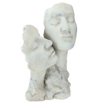 Article Couple rêveur amoureux buste en pierre moulée H29,5cm