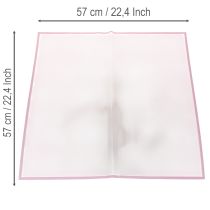 Article Film floristique rose imperméable découpée 57 cm pour bouquets – Lot de 20 pièces