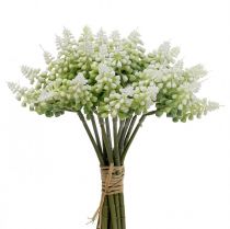 Jacinthe de raisin jacinthe artificielle blanche 28cm 12pcs en botte