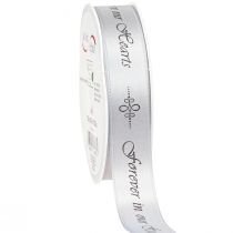 Article Ruban de deuil argent noir disant Forever in... 25mm 25m