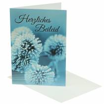 Article Carte de sympathie « Sincères condoléances » avec enveloppe 1 pc