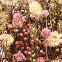 Article Fleurs séchées trèfle rose fleurs de paille aneth lin 35cm 150g