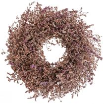 Article Couronne de fleurs séchées lavande de mer nature Ø30cm